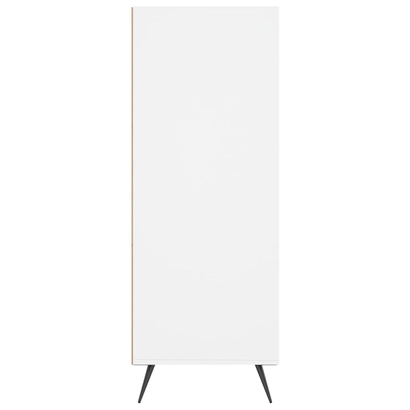 vidaXL fehér szerelt fa könyvespolc 69,5 x 32,5 x 90 cm