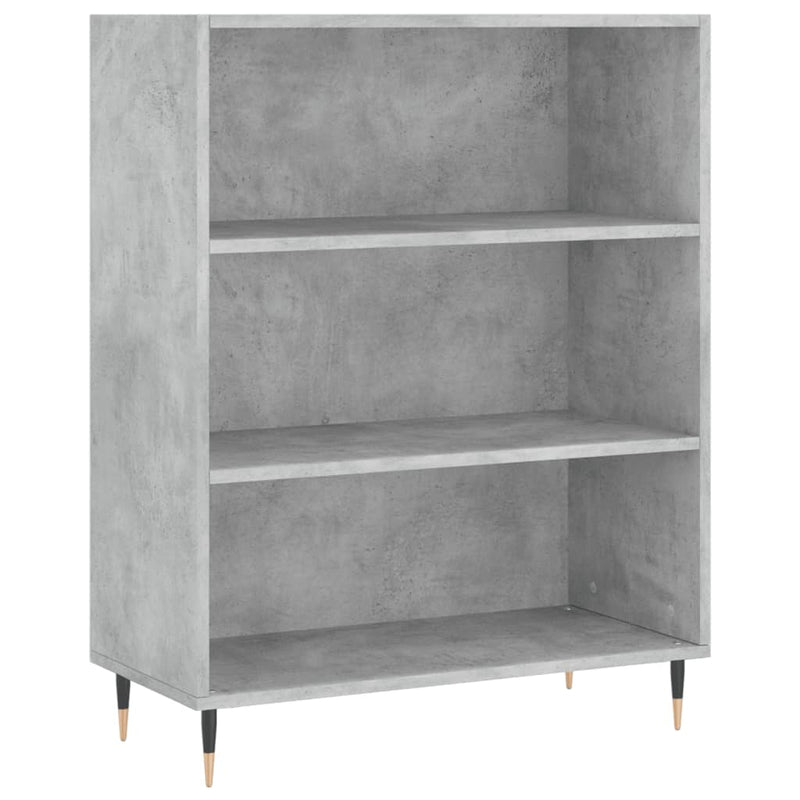vidaXL betonszürke szerelt fa könyvespolc 69,5 x 32,5 x 90 cm