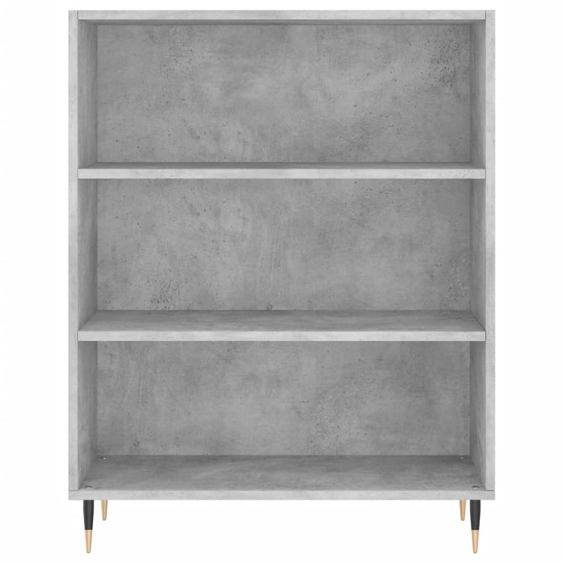 vidaXL betonszürke szerelt fa könyvespolc 69,5 x 32,5 x 90 cm