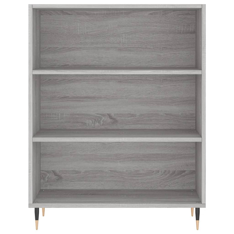 vidaXL szürke sonoma színű szerelt fa könyvespolc 69,5 x 32,5 x 90 cm
