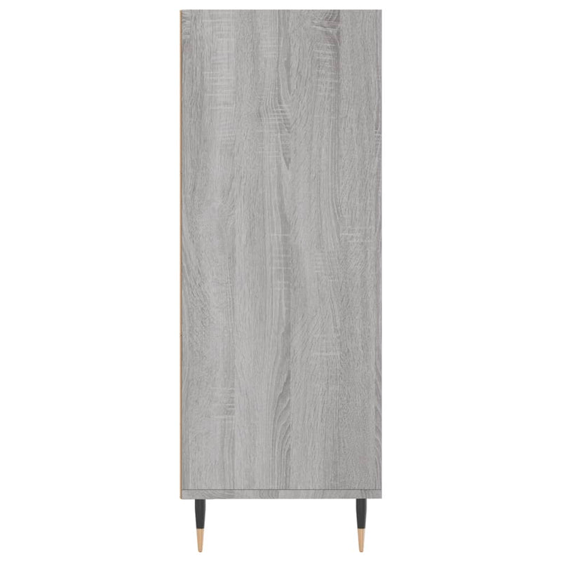 vidaXL szürke sonoma színű szerelt fa könyvespolc 69,5 x 32,5 x 90 cm