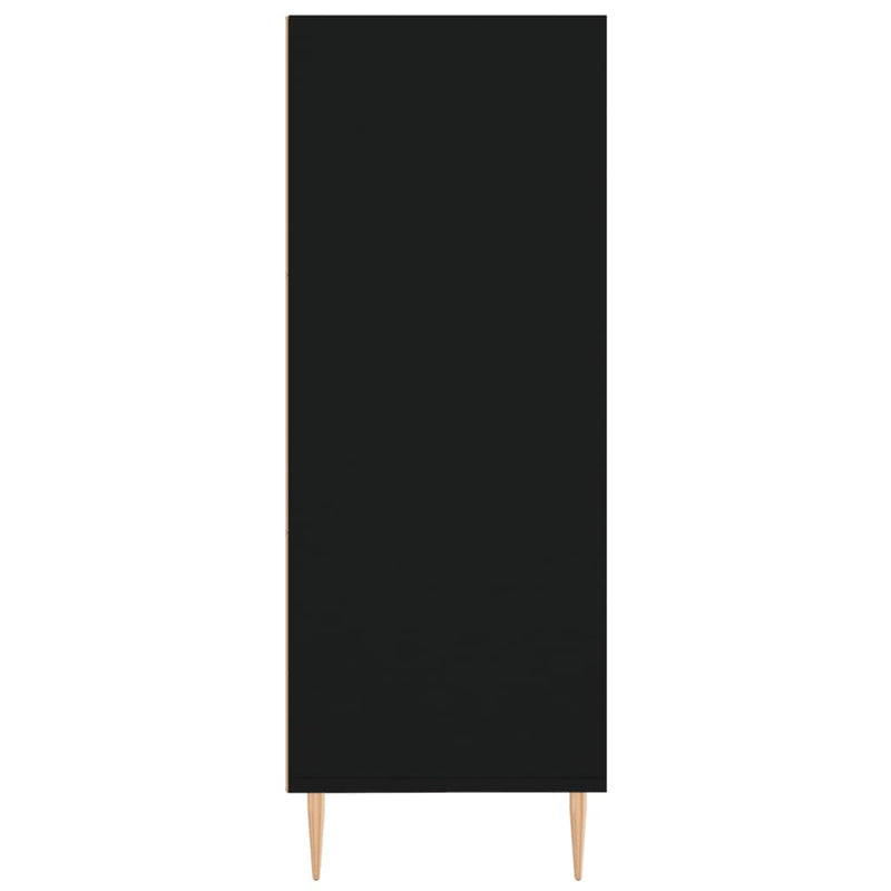 vidaXL fekete szerelt fa könyvespolc 69,5 x 32,5 x 90 cm
