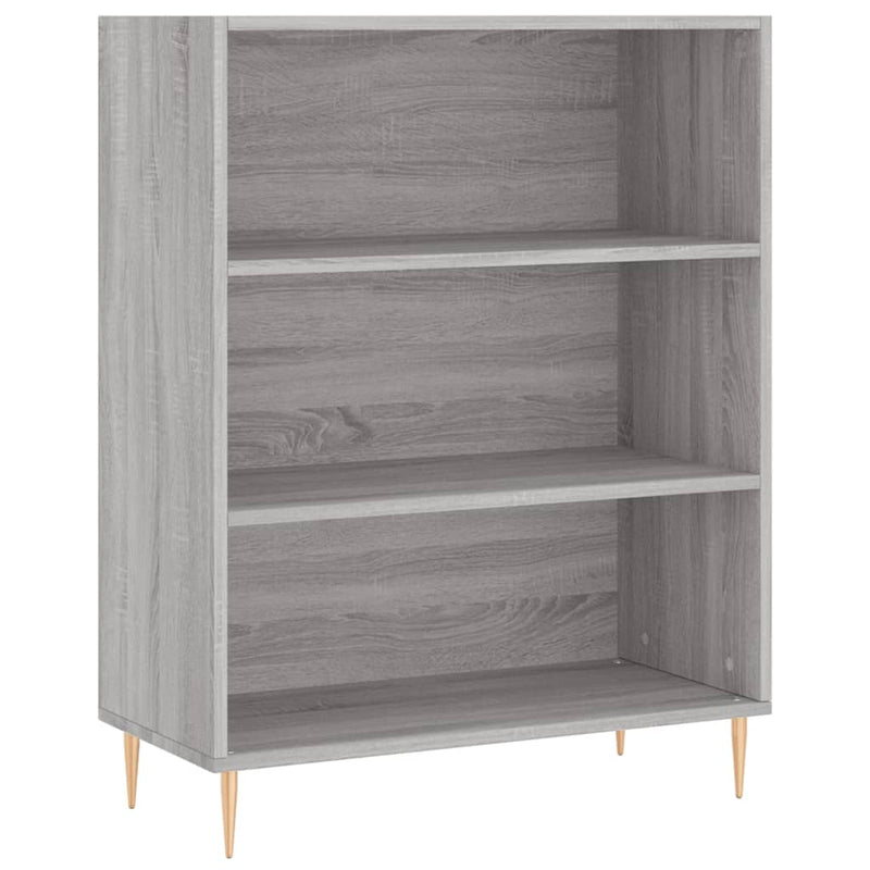 vidaXL szürke sonoma színű szerelt fa könyvespolc 69,5 x 32,5 x 90 cm