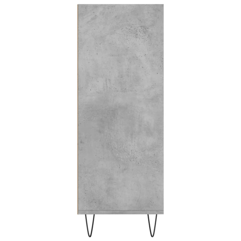 vidaXL betonszürke szerelt fa könyvespolc 69,5 x 32,5 x 90 cm