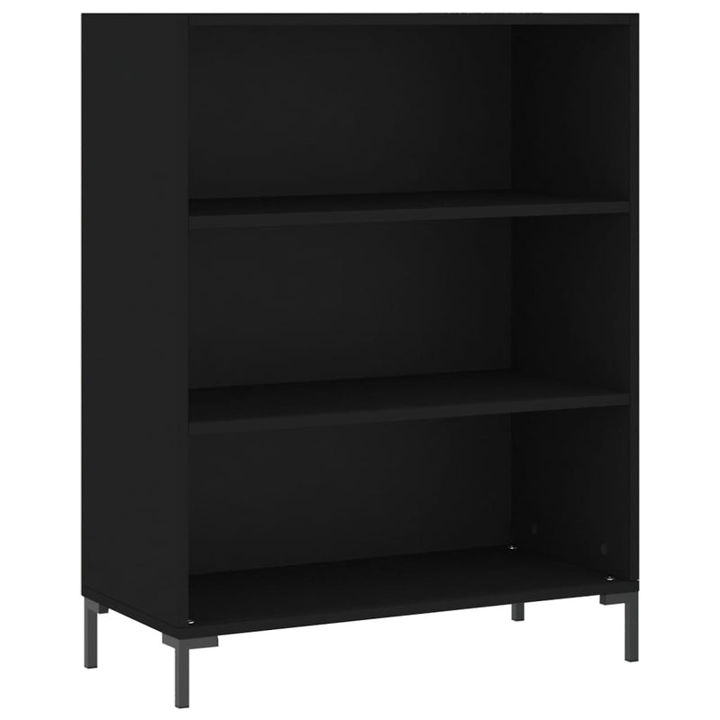 vidaXL fekete szerelt fa könyvespolc 69,5 x 32,5 x 90 cm