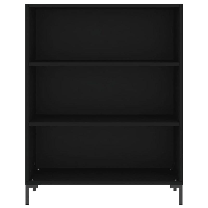 vidaXL fekete szerelt fa könyvespolc 69,5 x 32,5 x 90 cm