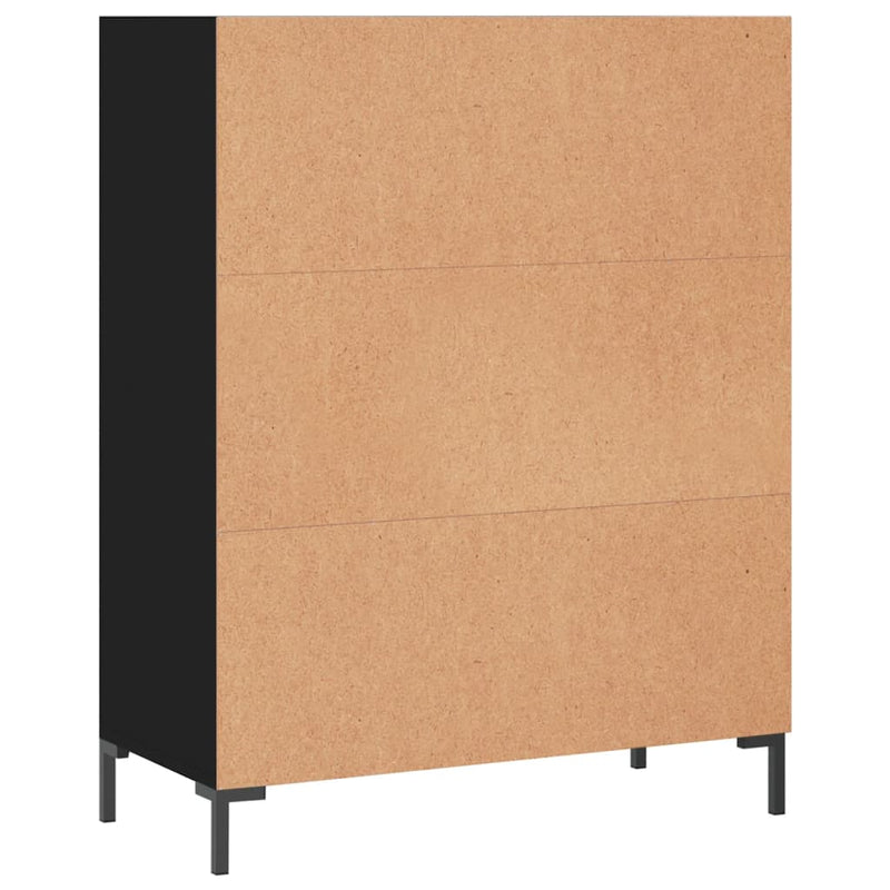 vidaXL fekete szerelt fa könyvespolc 69,5 x 32,5 x 90 cm