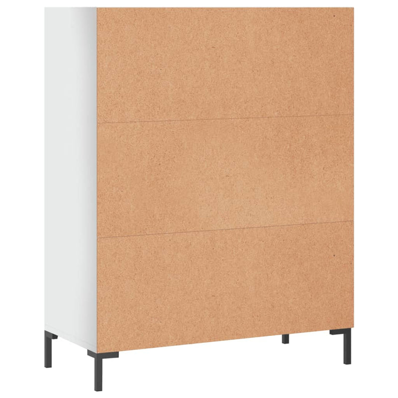 vidaXL magasfényű fehér szerelt fa könyvespolc 69,5 x 32,5 x 90 cm