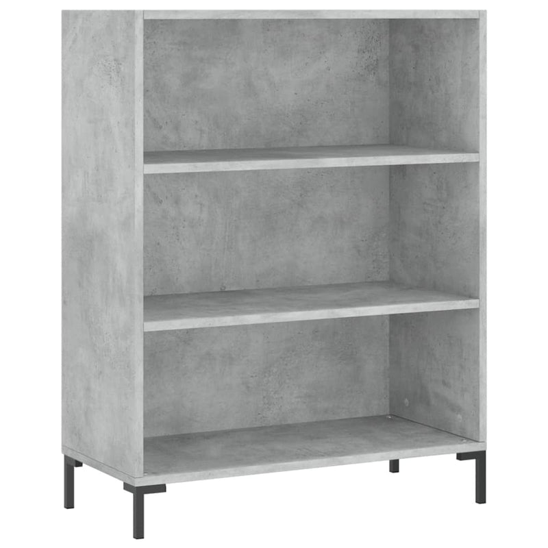 vidaXL betonszürke szerelt fa könyvespolc 69,5 x 32,5 x 90 cm