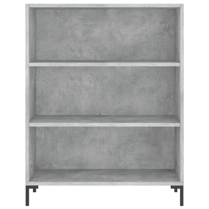 vidaXL betonszürke szerelt fa könyvespolc 69,5 x 32,5 x 90 cm