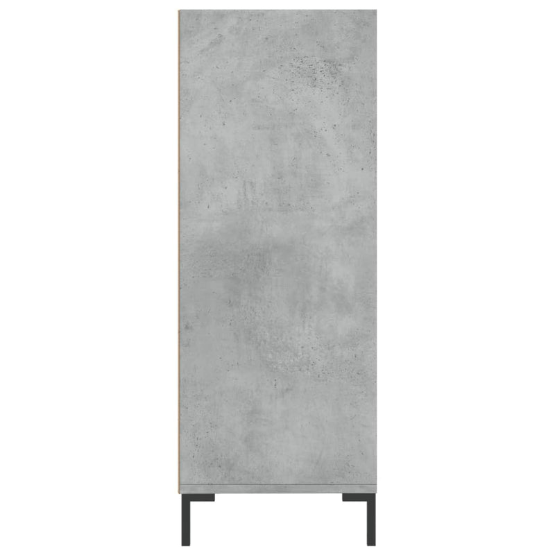vidaXL betonszürke szerelt fa könyvespolc 69,5 x 32,5 x 90 cm