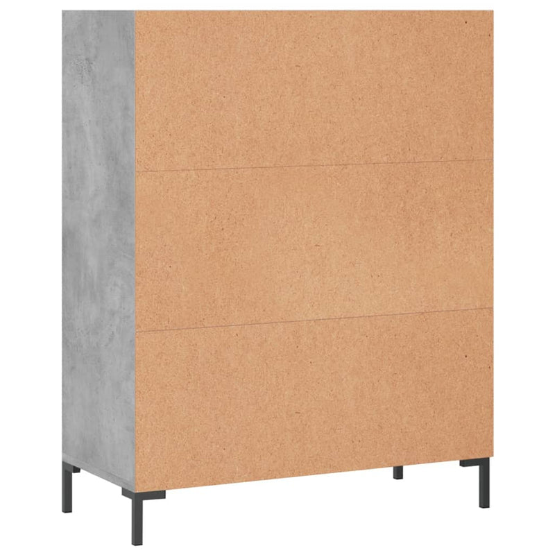 vidaXL betonszürke szerelt fa könyvespolc 69,5 x 32,5 x 90 cm