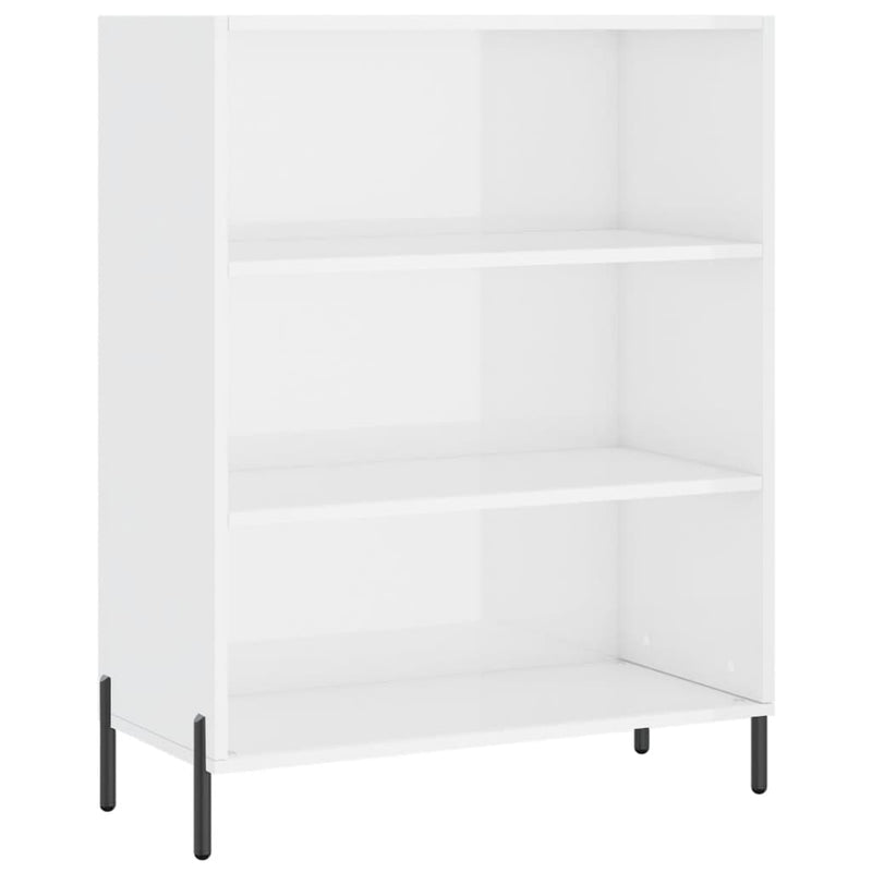vidaXL magasfényű fehér szerelt fa polcos szekrény 69,5 x 32,5 x 90 cm