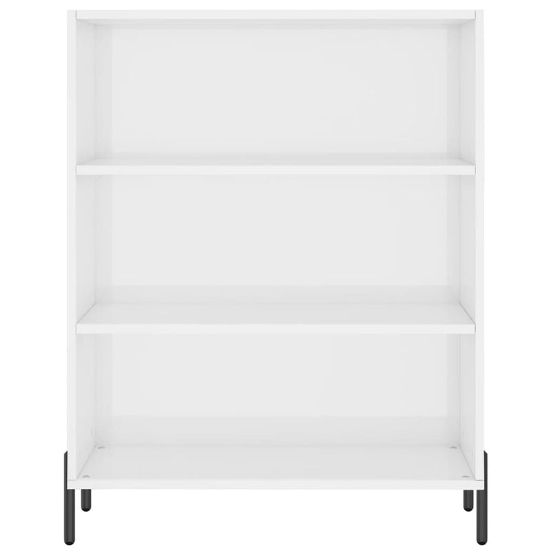 vidaXL magasfényű fehér szerelt fa polcos szekrény 69,5 x 32,5 x 90 cm