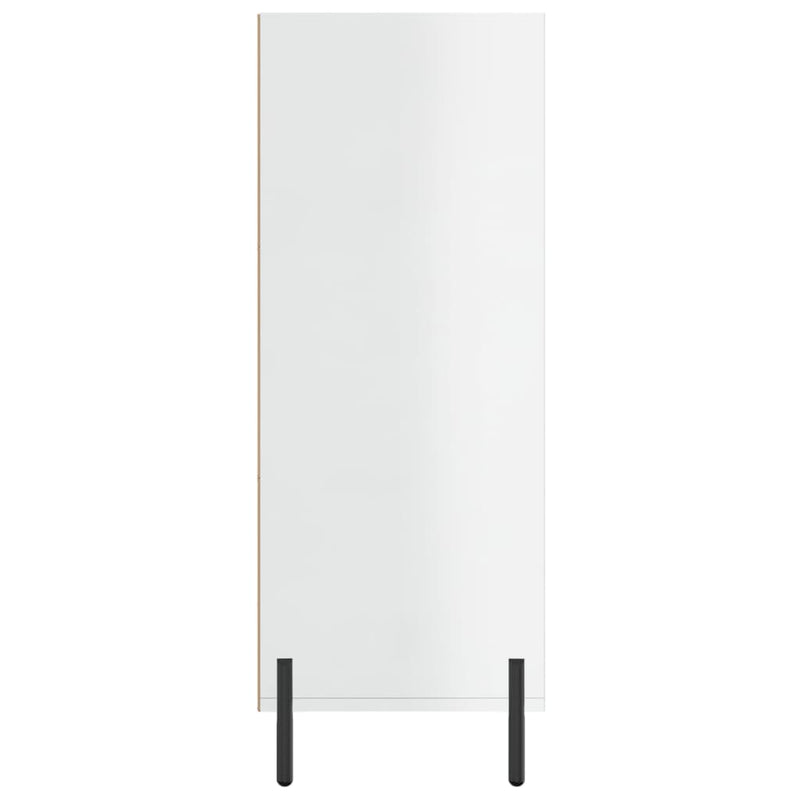 vidaXL magasfényű fehér szerelt fa polcos szekrény 69,5 x 32,5 x 90 cm