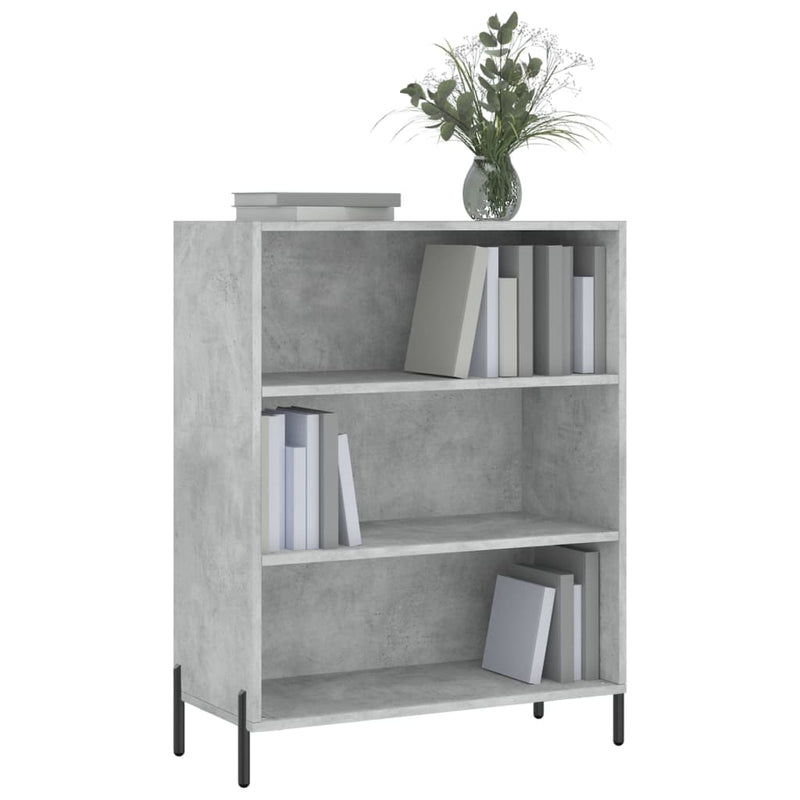 vidaXL betonszürke szerelt fa polcos szekrény 69,5 x 32,5 x 90 cm