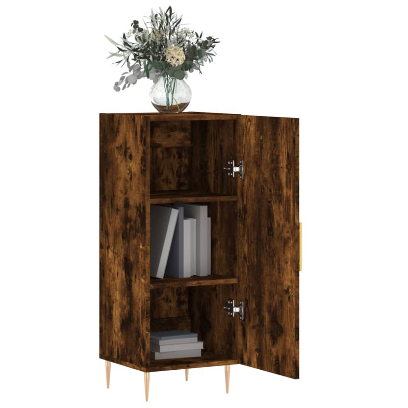 vidaXL füstös tölgy színű szerelt fa tálalószekrény 34,5 x 34 x 90 cm