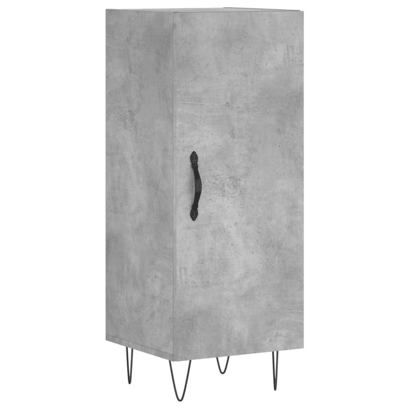 vidaXL betonszürke szerelt fa tálalószekrény 34,5 x 34 x 90 cm