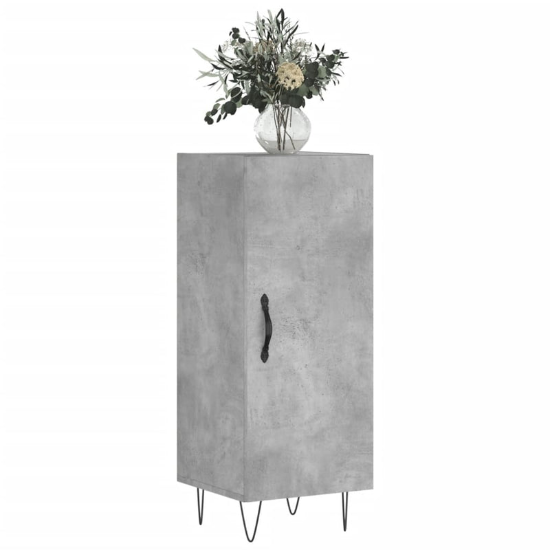 vidaXL betonszürke szerelt fa tálalószekrény 34,5 x 34 x 90 cm