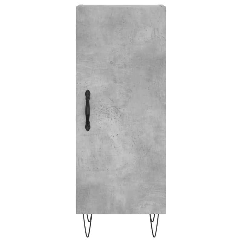 vidaXL betonszürke szerelt fa tálalószekrény 34,5 x 34 x 90 cm