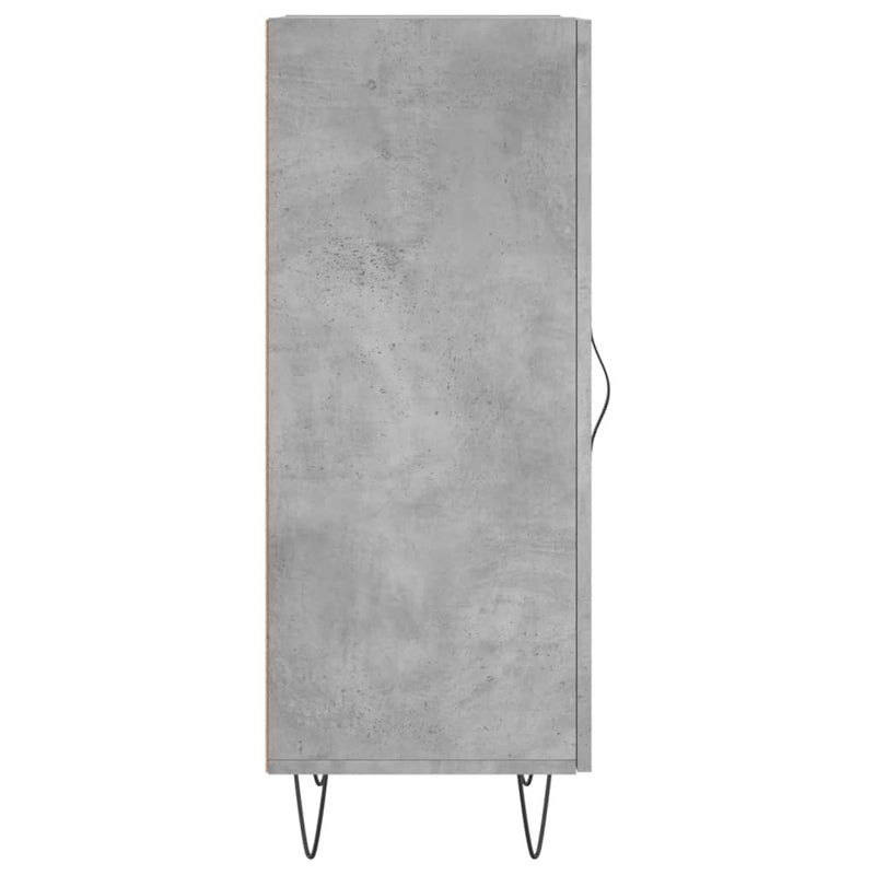 vidaXL betonszürke szerelt fa tálalószekrény 34,5 x 34 x 90 cm