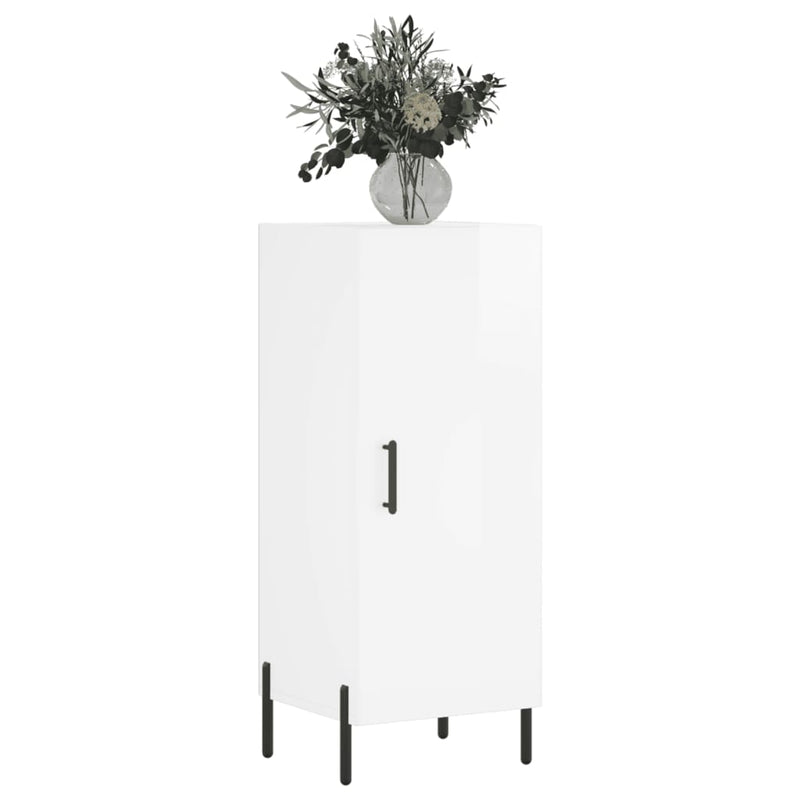 vidaXL magasfényű fehér szerelt fa tálalószekrény 34,5 x 34 x 90 cm