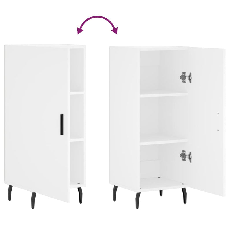 vidaXL fehér szerelt fa tálalóasztal 34,5 x 34 x 90 cm