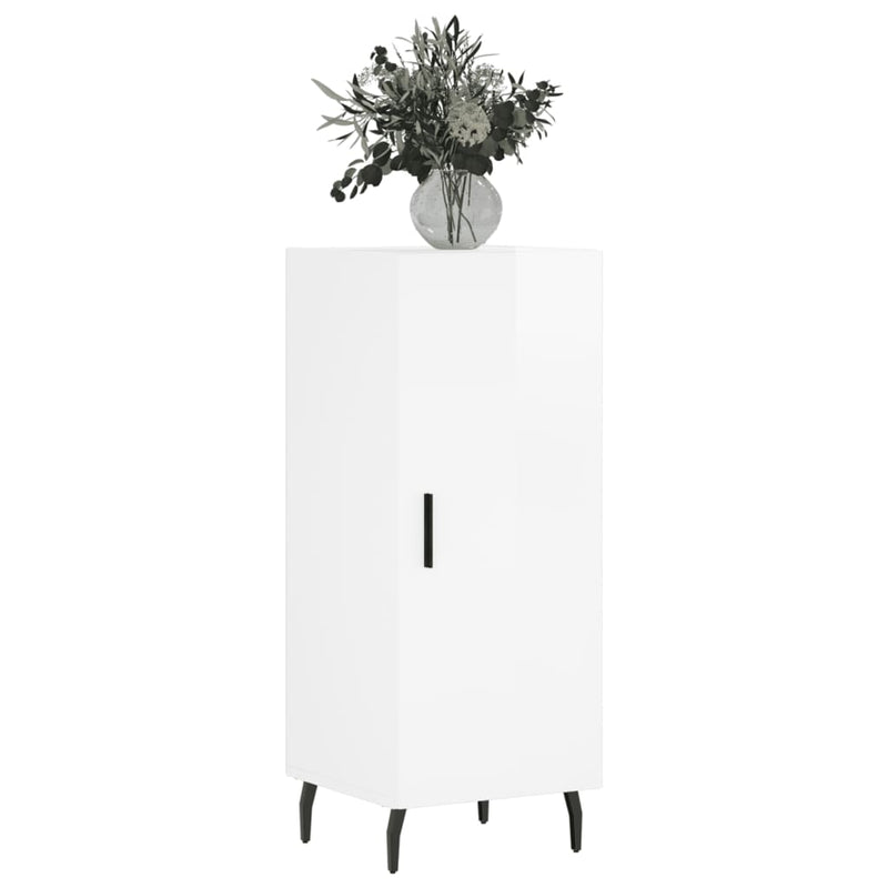 vidaXL magasfényű fehér szerelt fa tálalószekrény 34,5 x 34 x 90 cm