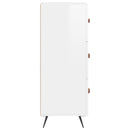 vidaXL magasfényű fehér szerelt fa tálalószekrény 34,5 x 34 x 90 cm