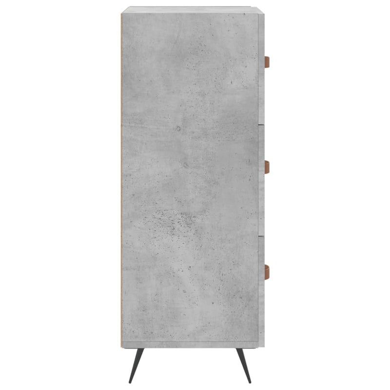 vidaXL betonszürke szerelt fa tálalószekrény 34,5 x 34 x 90 cm