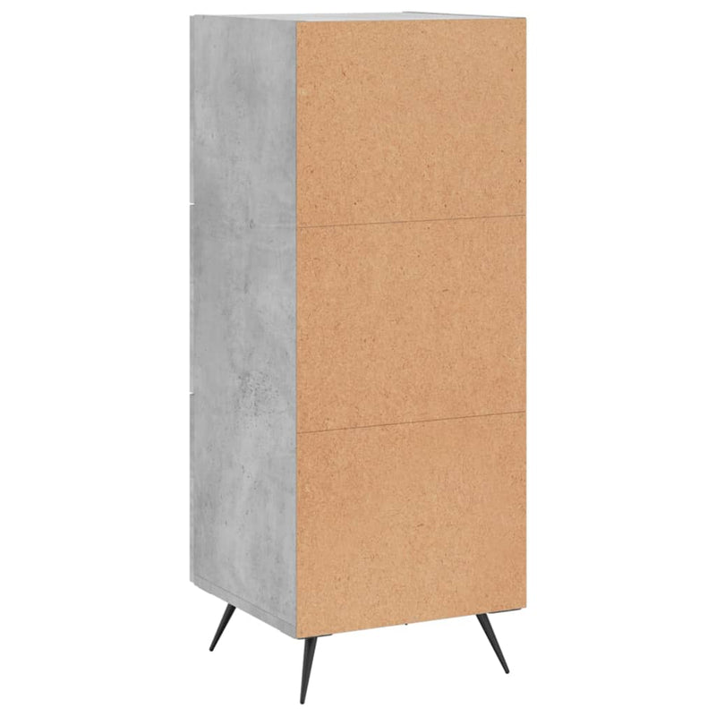 vidaXL betonszürke szerelt fa tálalószekrény 34,5 x 34 x 90 cm