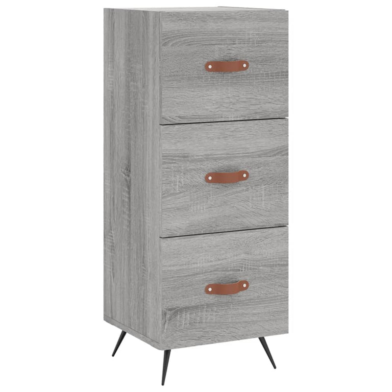 vidaXL szürke sonoma színű szerelt fa tálalószekrény 34,5 x 34 x 90 cm