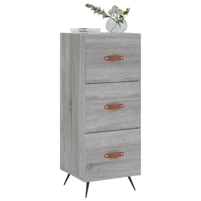 vidaXL szürke sonoma színű szerelt fa tálalószekrény 34,5 x 34 x 90 cm