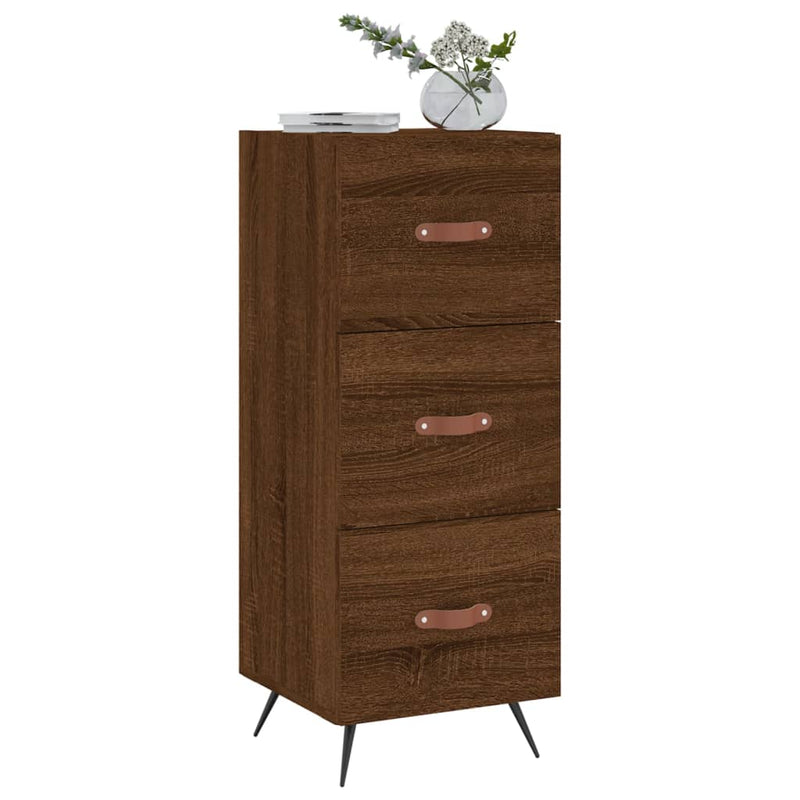 vidaXL barna tölgy színű szerelt fa tálalószekrény 34,5 x 34 x 90 cm