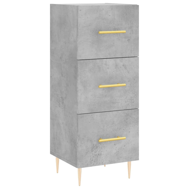 vidaXL betonszürke szerelt fa tálalószekrény 34,5 x 34 x 90 cm