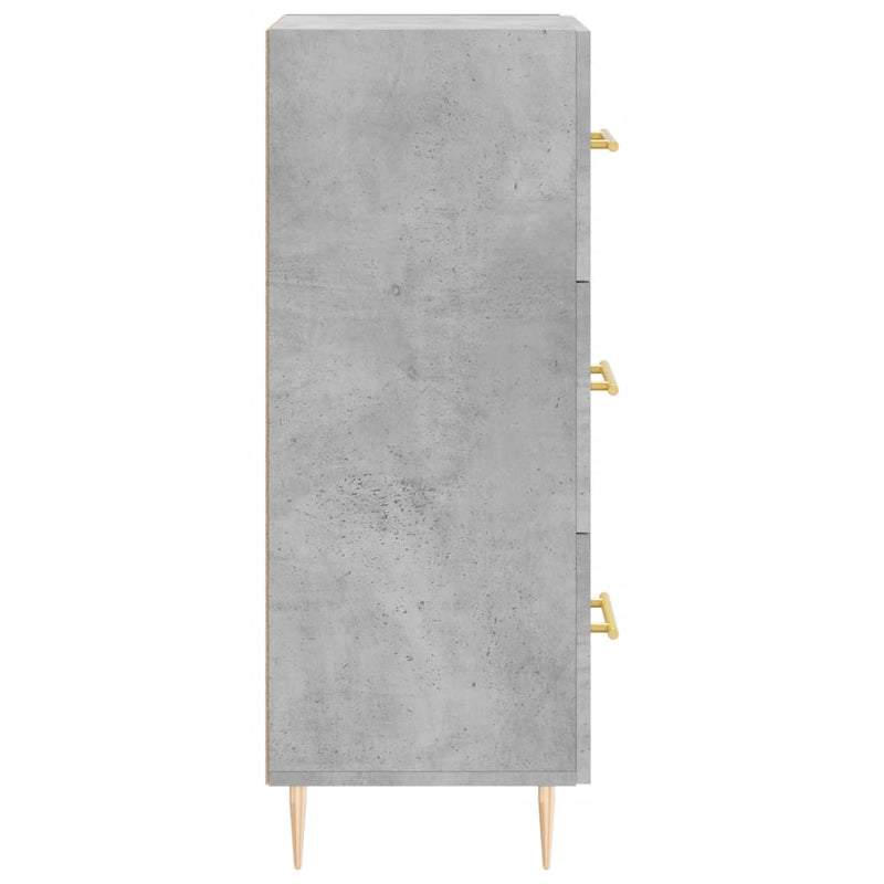 vidaXL betonszürke szerelt fa tálalószekrény 34,5 x 34 x 90 cm