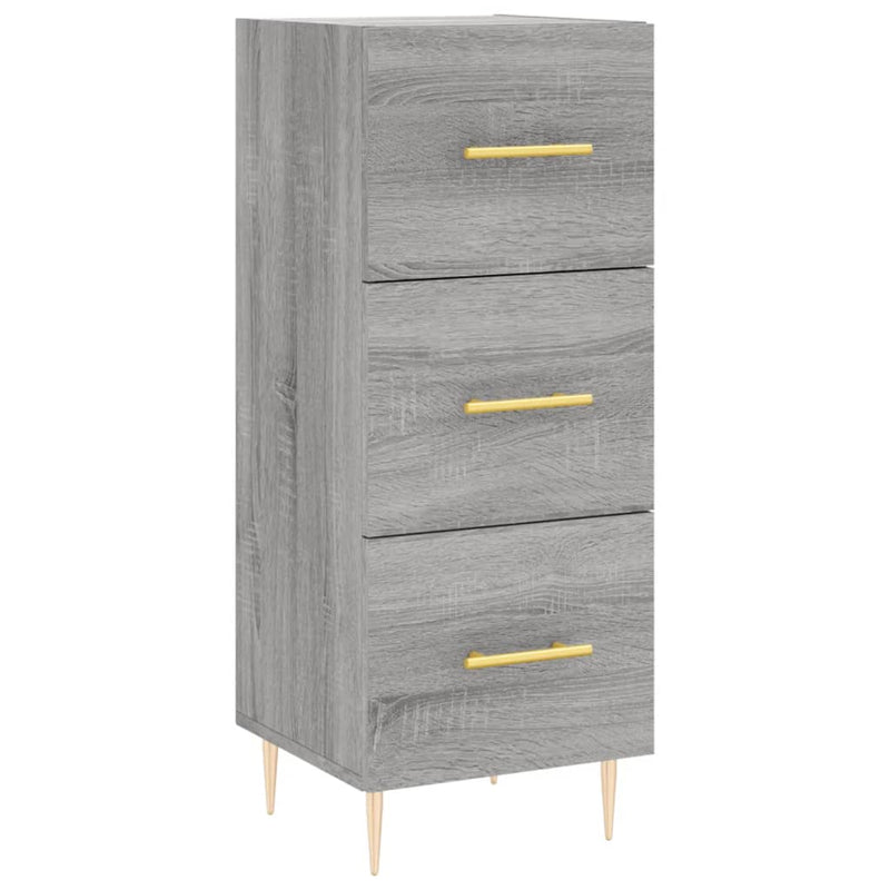 vidaXL szürke sonoma színű szerelt fa tálalószekrény 34,5 x 34 x 90 cm