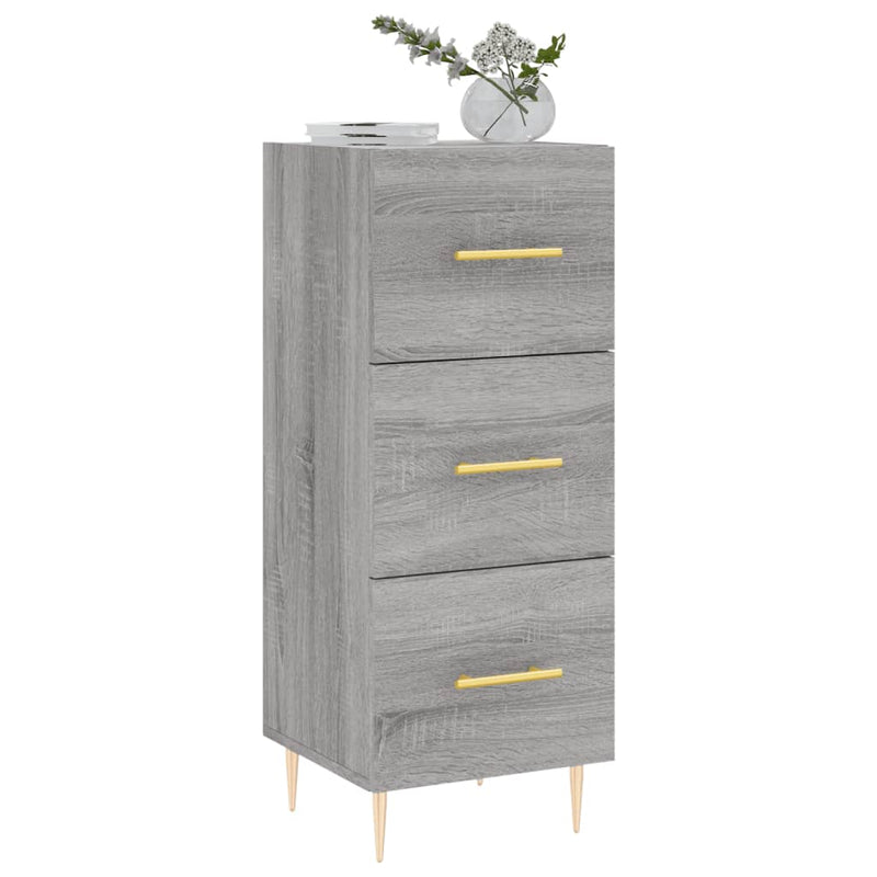 vidaXL szürke sonoma színű szerelt fa tálalószekrény 34,5 x 34 x 90 cm