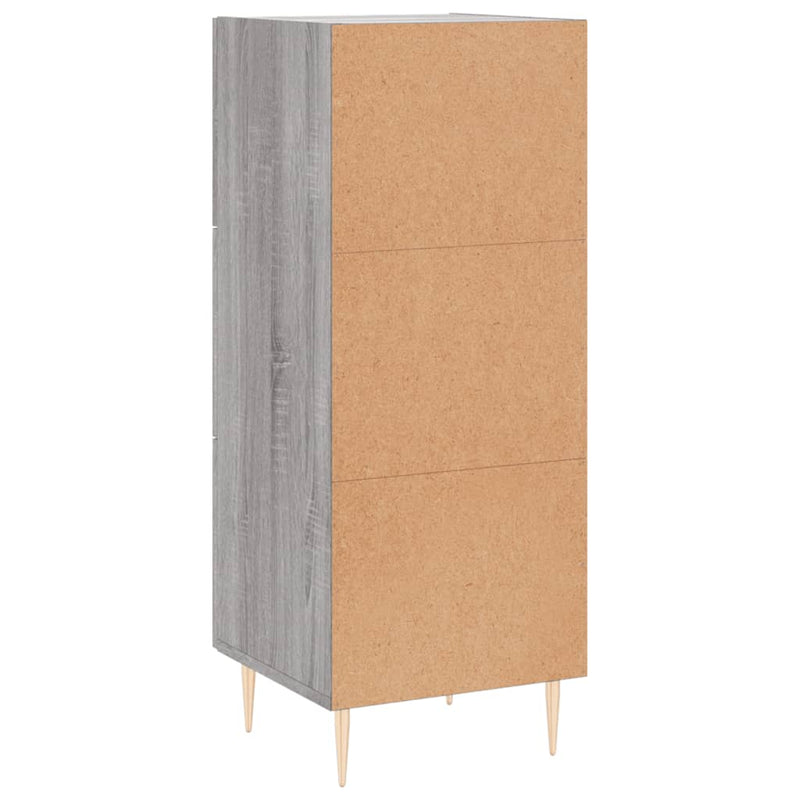 vidaXL szürke sonoma színű szerelt fa tálalószekrény 34,5 x 34 x 90 cm