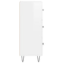 vidaXL magasfényű fehér szerelt fa tálalószekrény 34,5 x 34 x 90 cm