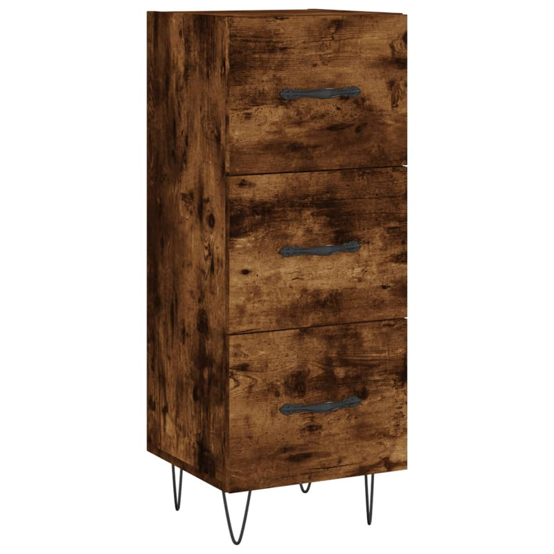 vidaXL füstös tölgy színű szerelt fa tálalószekrény 34,5 x 34 x 90 cm