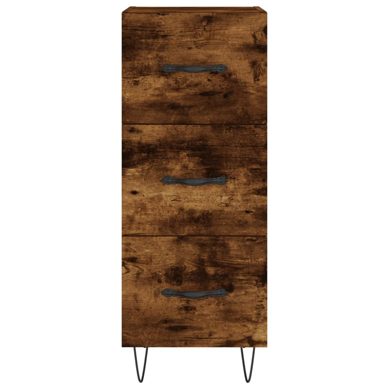 vidaXL füstös tölgy színű szerelt fa tálalószekrény 34,5 x 34 x 90 cm