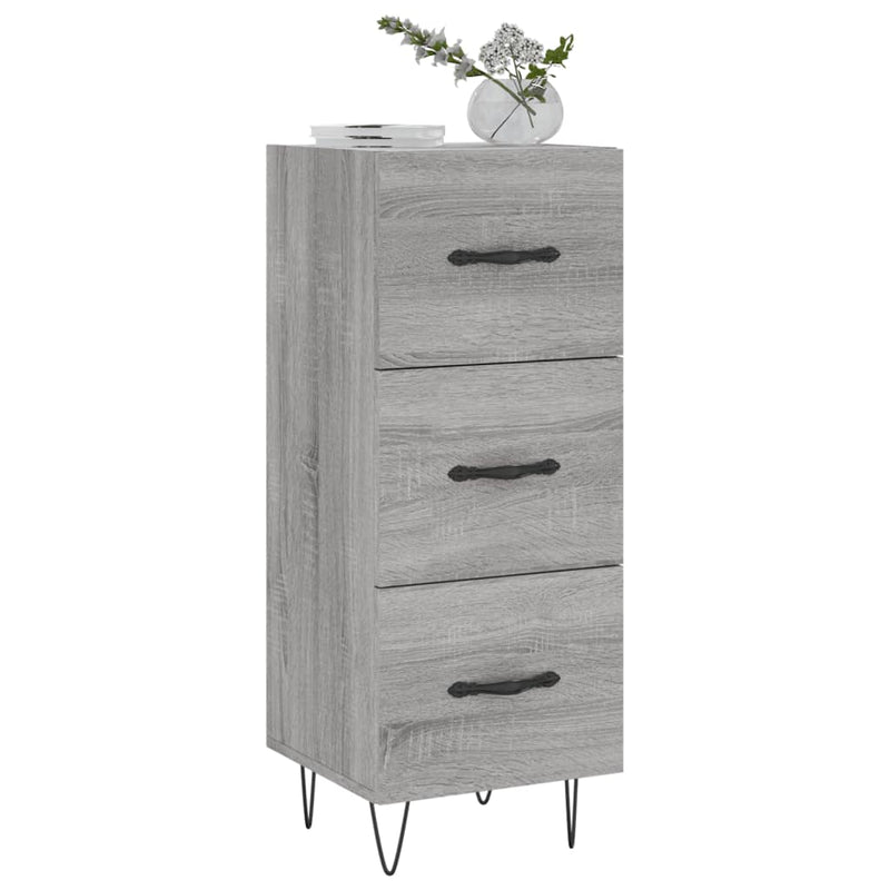vidaXL szürke sonoma színű szerelt fa tálalószekrény 34,5 x 34 x 90 cm