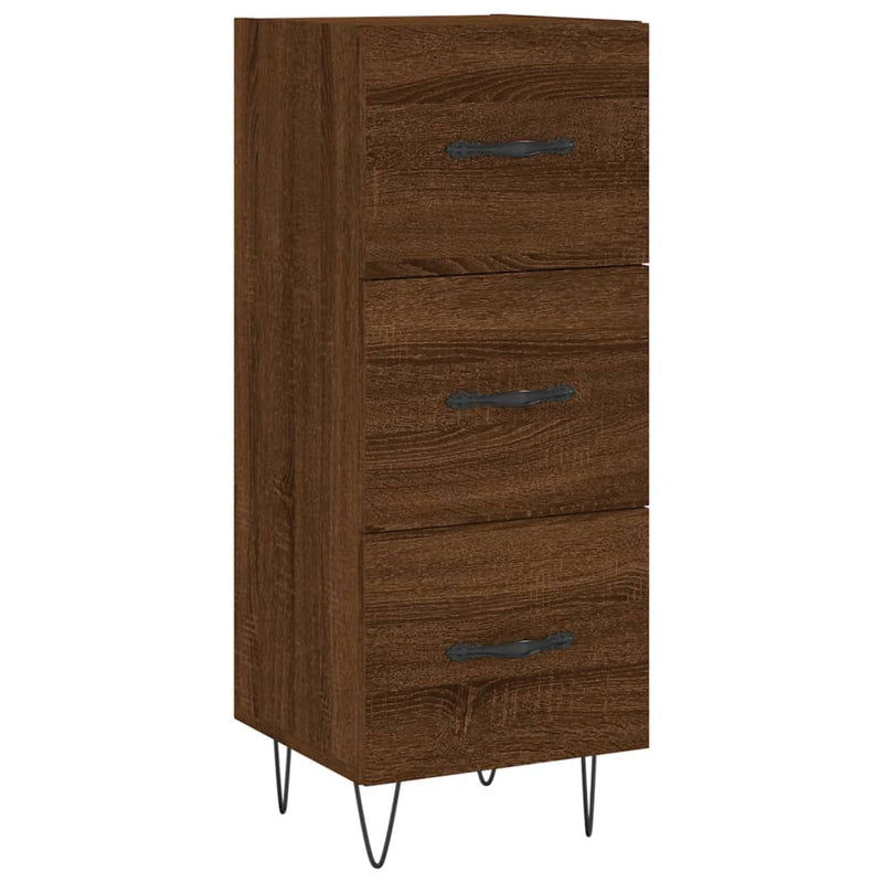 vidaXL barna tölgy színű szerelt fa tálalószekrény 34,5 x 34 x 90 cm