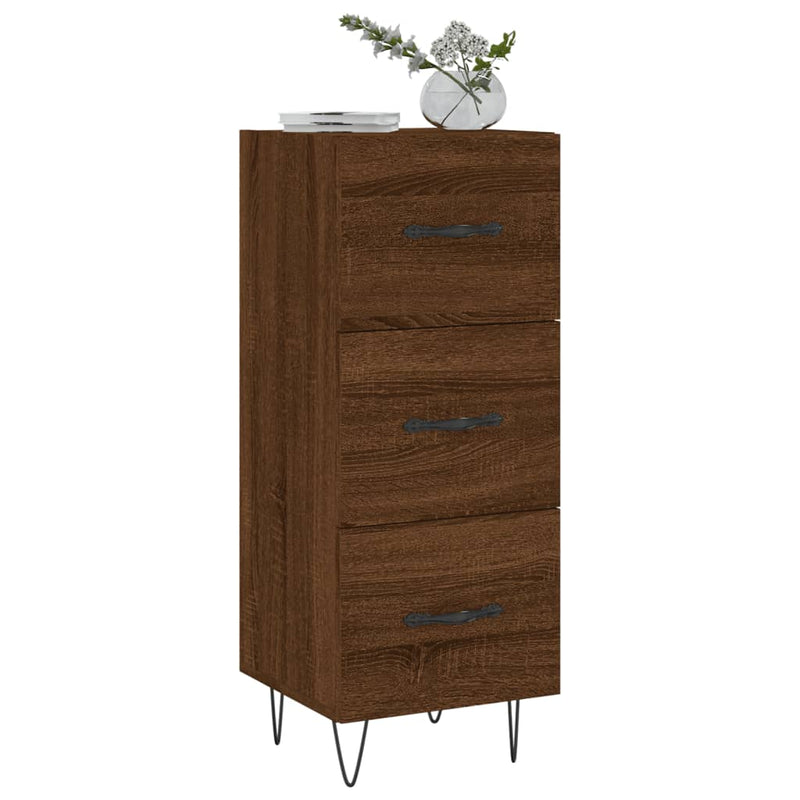 vidaXL barna tölgy színű szerelt fa tálalószekrény 34,5 x 34 x 90 cm