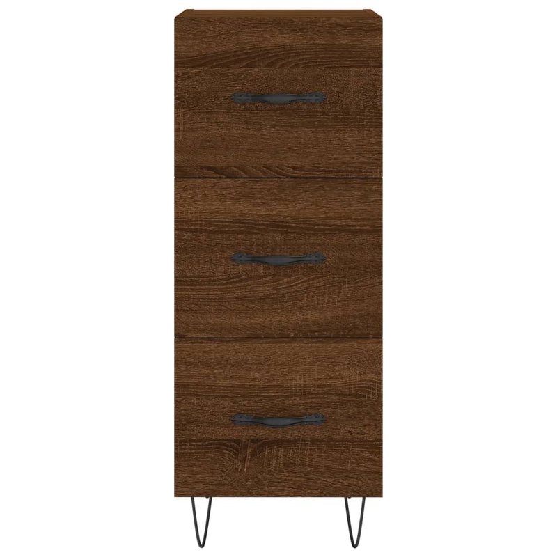 vidaXL barna tölgy színű szerelt fa tálalószekrény 34,5 x 34 x 90 cm