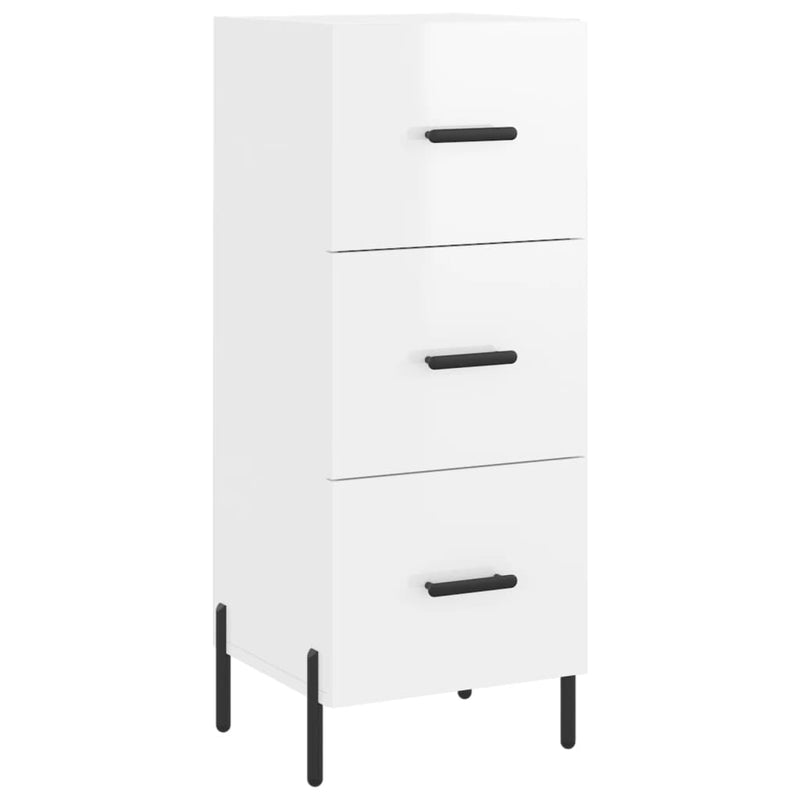 vidaXL magasfényű fehér szerelt fa tálalószekrény 34,5 x 34 x 90 cm