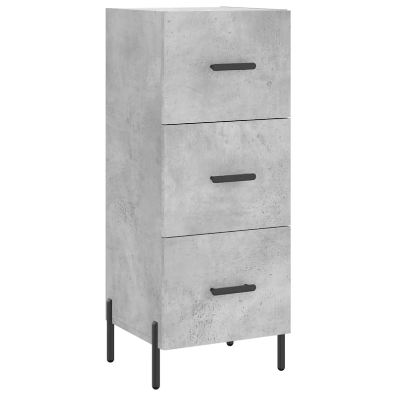 vidaXL betonszürke szerelt fa tálalószekrény 34,5 x 34 x 90 cm