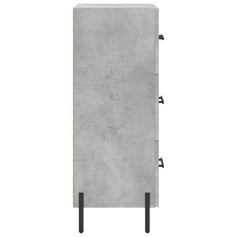 vidaXL betonszürke szerelt fa tálalószekrény 34,5 x 34 x 90 cm