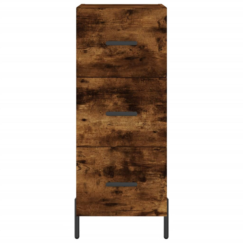 vidaXL füstös tölgy színű szerelt fa tálalószekrény 34,5 x 34 x 90 cm